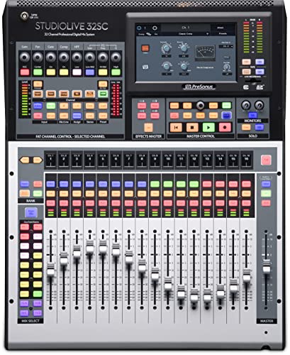 PreSonus StudioLive 32SC Compact 32-channel/26-bus digital mixer with AVB networking and dual-core FLEX DSP Engine