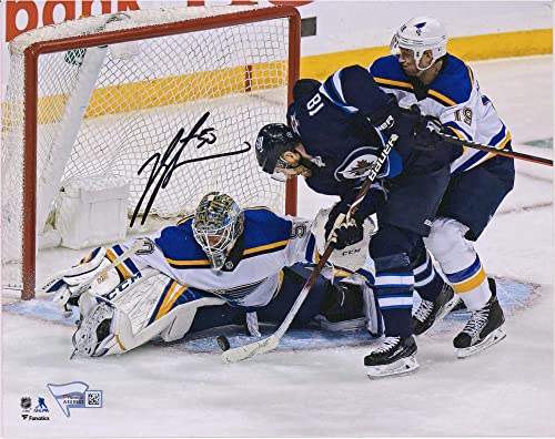 Jordan Binnington St. Louis Blues Autographed 8' x 10' 2019 Stanley Cup Playoffs Game 1 Game-Preserving Save vs. Winnipeg Photograph - Autographed NHL Photos