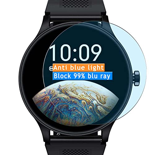 Vaxson 3-Pack Anti Blue Light Screen Protector, compatible with KUNGIX NY20 1.3' Smart Watch smartwatch TPU Film Protectors Sticker [ Not Tempered Glass ]