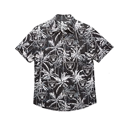 foco NFL Mens Black Floral Button Up Shirt - XL