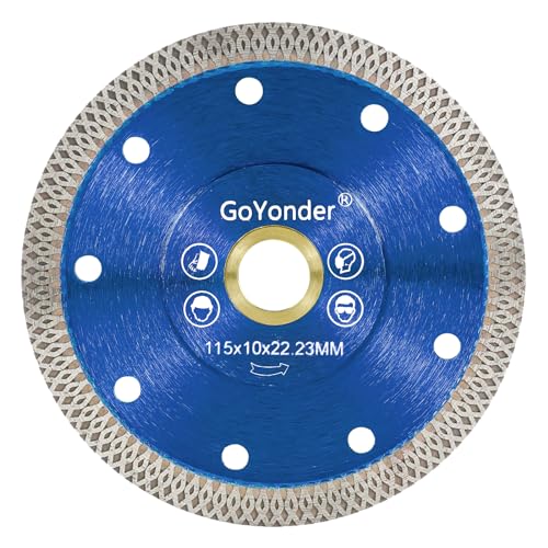 GoYonder 4.5 Inch Tile Blade, Super Thin Diamond Saw Blade for Cutting Porcelain Tiles, Granite Marble Ceramics (4.5')