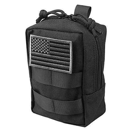 AMYIPO MOLLE Pouch Multi-Purpose Compact Tactical Waist Bags Small Utility Pouch (Black Small Pouch -1)