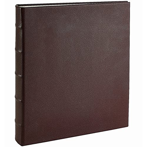 Graphic Image Post Impressions System Standard 3-Ring Binder Pebble-Brown Eco-Leather unfilled - 8.5x11