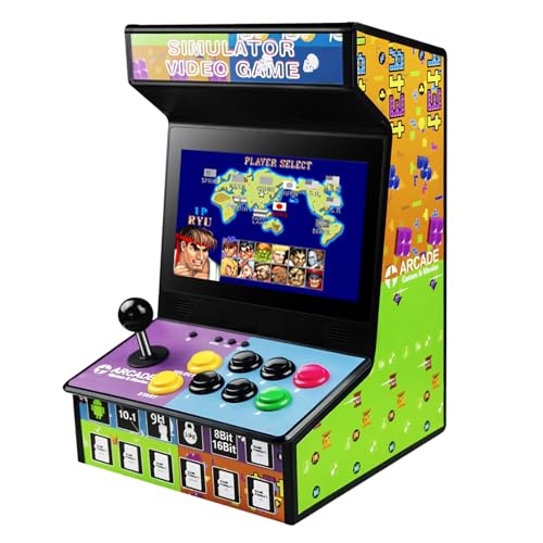 Handheld Arcade Game Console -10 Inch Mini Arcade Machine Cabinet - Classics Mini Player -Retro Games Included -Tabletop and Bartop Support for TV Output, Birthday Present Gift for Kids