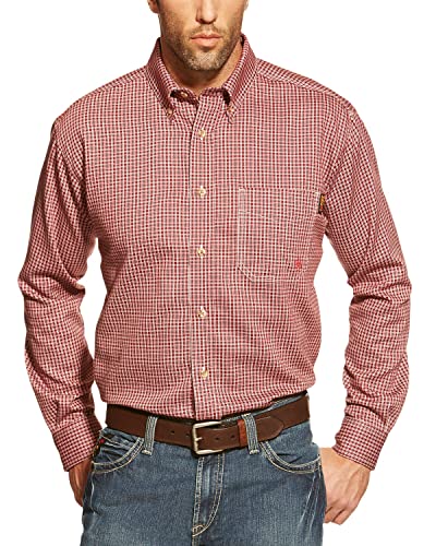 Ariat Male FR Bell Work Shirt Wine X-Large