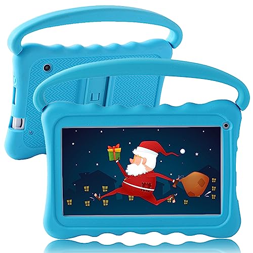Kids Tablet 7 inch Toddler Tablet for Kids Edition Tablet with WiFi Dual Camera Children’s Tablet for Toddlers 32GB Android 10 with Parental Controls Shockproof Case Tablet for kids ages 3-14(Blue)