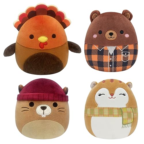 Squishmallows Original 5-Inch Harvest 4-Pack Plush - Little Ultrasoft Official Jazwares Plush - Amazon Exclusive