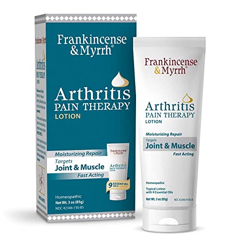 FRANKINCENSE & MYRRH Arthritis Pain Therapy Lotion – Pain Relief Cream and Hydrating Skin Repair, Body Pain Relief, 3 Ounces - 1 Pack