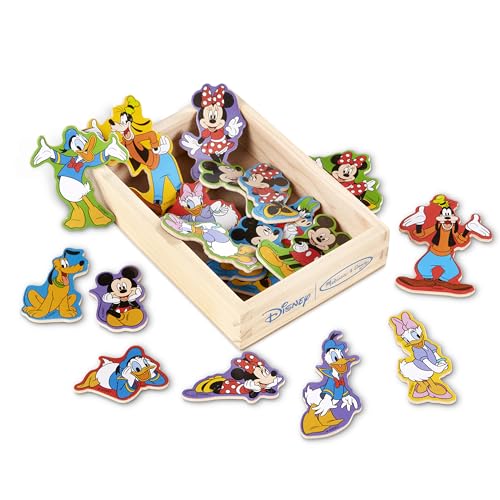 Melissa & Doug Disney Mickey Mouse Wooden Character Magnets (20 pcs) - Cute Disney Fridge Magnets, Mickey Mouse Toys, Refrigerator Magnets For Toddlers Ages 2+
