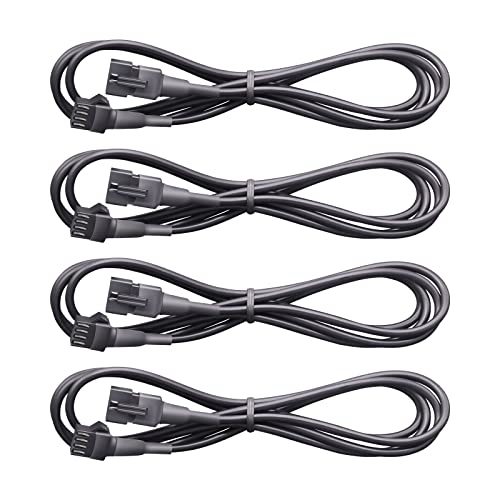 Honalia Rock Light Extension Wire 4 PCS,47 Inch 4 Pin LED Extension Cable,Neon Accent Kits RGB LED Light Extension Cable for Trucks Motorcycle Car ATV Strip Rock Lights.