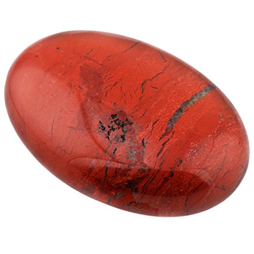 mookaitedecor Red Jasper Pocket Palm Stone Worry Stones Therapy Crystal Healing Gemstone Oval Shape
