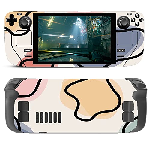 VEUENNS Full Set Games Decal Skin for Steam Deck console handheld gaming pc,Specially designed vinyl applique skin to Full steam deck coverage,provides protection and improves the feel of the trackpad
