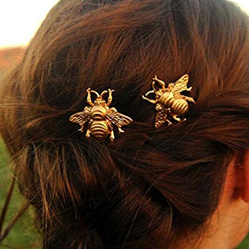 Jovono Bee Barrettes Gold Honeybee Bobby Pins Bumblebee Costume Hair Accessories for Women and Girls