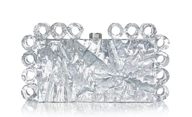 Cult Gaia Women's Harlow Clutch, Silver, One Size