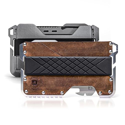 Dango Tactical Wallet – RFID Blocking Card Holder for Men - Leather + Multi-Tool Slim Minimalist - Integrated Rail System & Cash Band - Easy Access to Money and Cards – T01 Tactical EDC Front Pocket