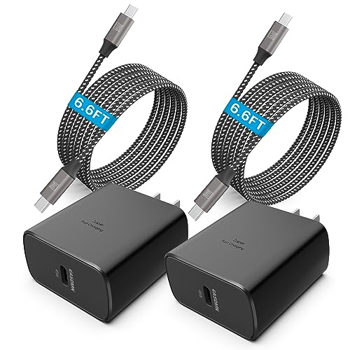 45W Super Fast Charger Type C, [2 PACK] 45 Watt USB-C PD/PPS Wall Charging Block for Samsung Galaxy S23 Ultra/S23+/S22 Ultra/S22+/S22/S20 Ultra/Note 10 Plus, Galaxy Tab S8(with 2x 6.6ft Cable)
