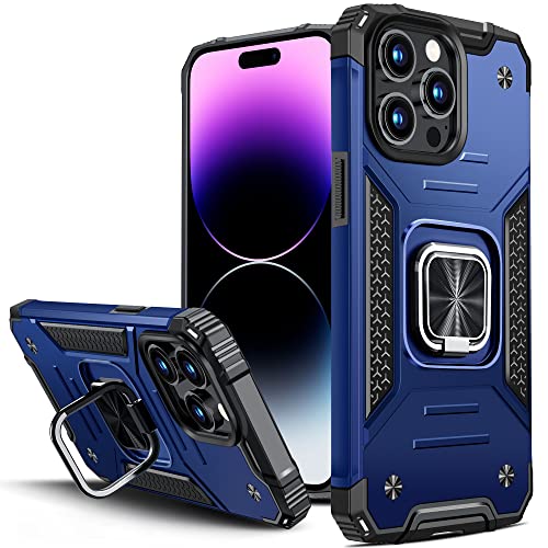 Vakoo Case for iPhone 14 Pro Max 6.7-Inch, Sturdy & Durable, Raised Edges Protect Screen & Camera, Blue