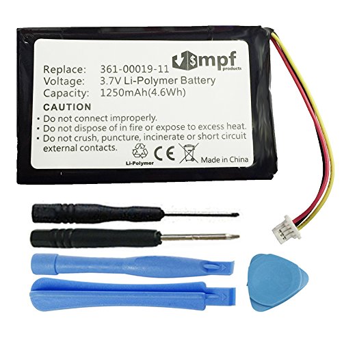 MPF Products 1250mAh 361-00019-11, 361-00019-13, 010-00621-10 Battery Replacement Compatible with Garmin Nuvi 200, 205, 250, 252, 255, 260, 265, 270 GPS Units