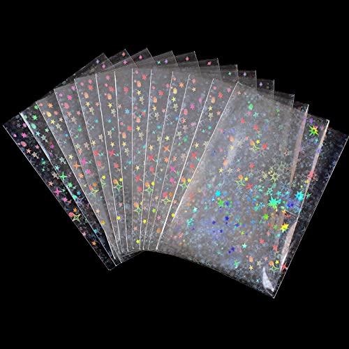 150 Pieces Little Star Laser Flashing Card Sleeves, Photocard Sleeves, Kpop photocard Sleeves, Foil Card Protective Sleeve 61x88mm