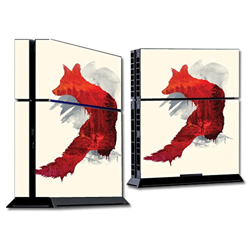 MightySkins Skin Compatible with Sony PS4 Console - Fox Blood | Protective, Durable, and Unique Vinyl Decal wrap Cover | Easy to Apply, Remove, and Change Styles | Made in The USA