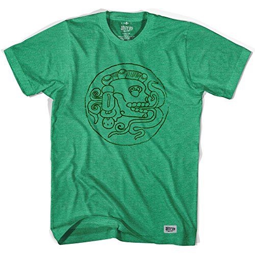 Chichen Itza Warrior T-Shirt, Heather Green, Large