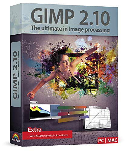 GIMP 2.10 - Graphic Design & Image Editing Software - this version includes additional resources - 20,000 clip arts, instruction manual