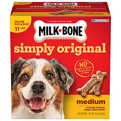 Milk-Bone Simply Original Dog Treats Biscuits for Medium Dogs, 11 Pounds