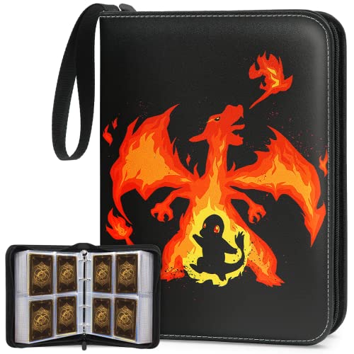 Card Binder for Cards Binder 4-Pocket,2024 New Version matiugod Trading Card Binder 400 Pockets Trading Cards Holder Collection Case with Sleeves
