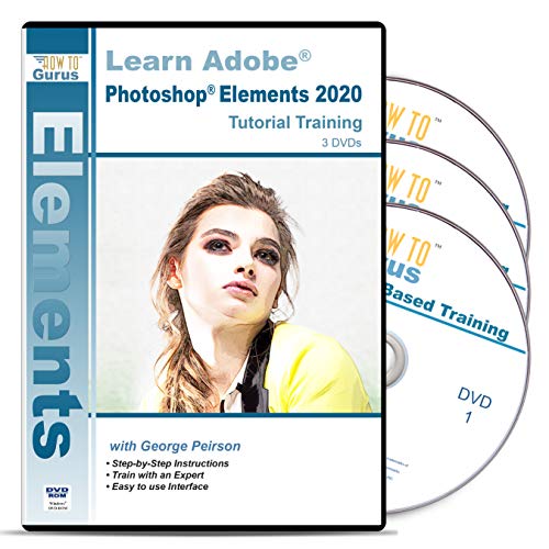 Training for Adobe Photoshop Elements 2020 from How To Gurus - 3 DVDs Over 19 Hours in 240 Software Tutorial with Easy to Follow Videos plus Tips and Tricks