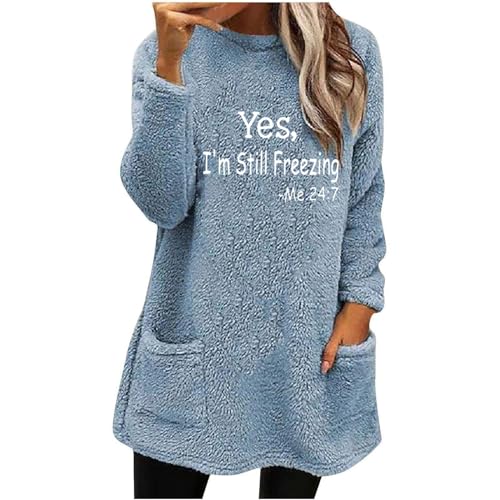 Black of Friday Deals 2023, Best Cyber of Monday Deals, Womens Fall Fashion 2023, Fuzzy Fleece Sweatshirts Winter Warm Thicken Shaggy Sherpa Pullover Tops Deals of the Day Lightning Deals Today Prime