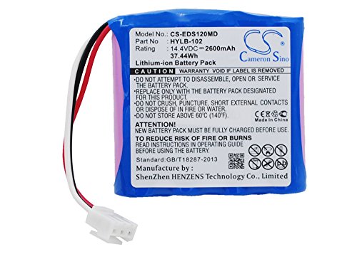 FYIOGXG Cameron Sino Battery for M3, M3A Vital Signs Monitor, SE-1, SE-1 ECG, SE-1 EKG, SE-1200, SE-3, SE-300, SE-300A, SE-300B, SE-300G, VE-100, VE-300 PN: HYLB-102 2600mAh / 37.44Wh