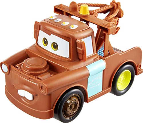 Mattel Disney Pixar Cars Track Talkers Mater Vehicle, 5.5-in Talking Movie Toy with Sound Effects, Collectible Character Car, Toy for Kids & Collectors Ages 3 Years Old & Up