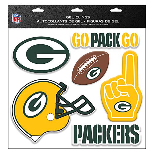 Turner Licensing NFL Green Bay Packers Decal Sticker Multi-Use Gel Clings, (8550203)