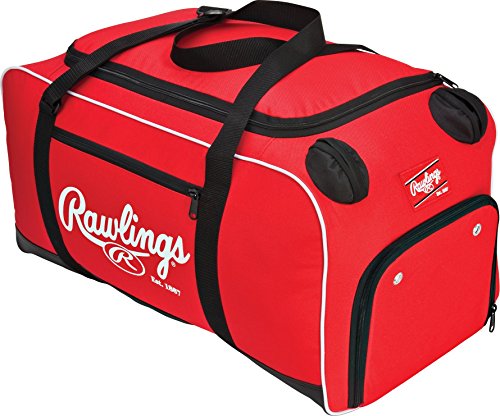 Rawlings Covert Player Duffle Bag, Royal, Scarlet (COVERT-S-RAW),, 26'L x 13'W x 13'H