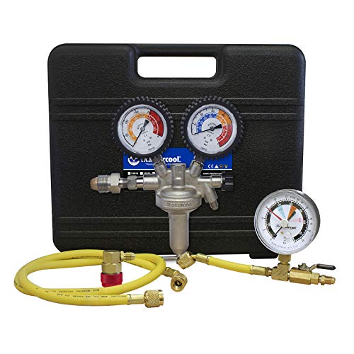 Mastercool (53010-AUT Silver Pressure Test Regulator Kit with R134a Coupler, Black