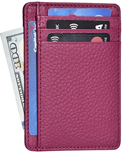 Oak Leathers RFID Blocking Wallets for Women Minimalist Slim Design Front Pocket Small Wallet
