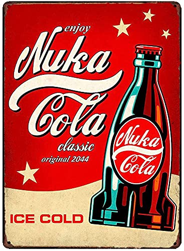 Bar Signs, Sign Plate, Metal Painting, Fallout 3 4 Game Nuke COLA Metal Signs Wall Poster Decor for Home Room School Iron Painting (pic2)