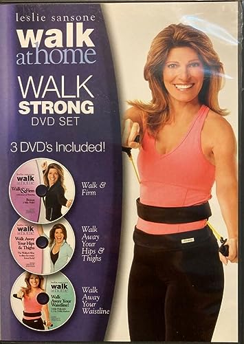Leslie Sanson Walk At Home: Walk Strong DVD Set (Walk & Firm, Walk Away Your Hips & Thighs, Walk Away Your Waistline)