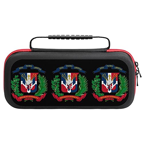 Coat of Arms of Dominican Switch Carrying Case Protective Cover Hard Shell Travel Pouch Compatible with Nintendo Switch