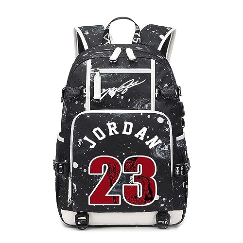 Basketball Player J-Ordan Laptop Multifunctional Backpack Waterproof Travel Backpack Fan Book Bag (C3)