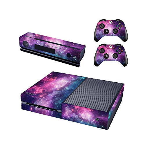 FOTTCZ Xbox One Skin Whole Body Vinyl Sticker Decal Cover for Microsoft Xbox One Console and Two Controller - Nebular