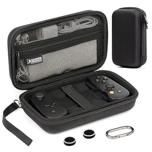 XORDING Case for BackBone, Nylon Hard Shell, Large Protective Carrying Case, with a Wristband, Keychain and Net Pocket, Case Accessories Compatible with Backbone One (Black)