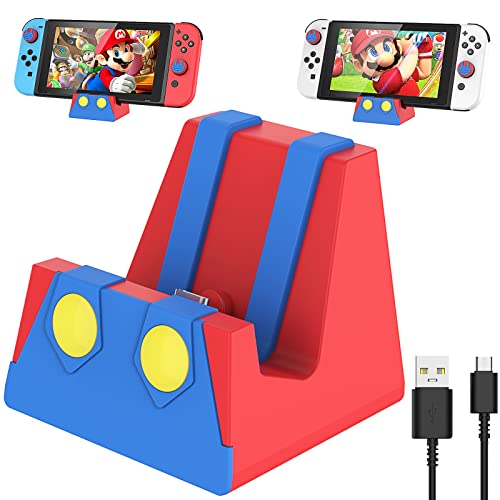 HEIYING Switch Charging Dock for Switch/Switch Lite/Switch OLED, Portable Switch Charger Base Stand with Type C Port to Charge Switch Series.