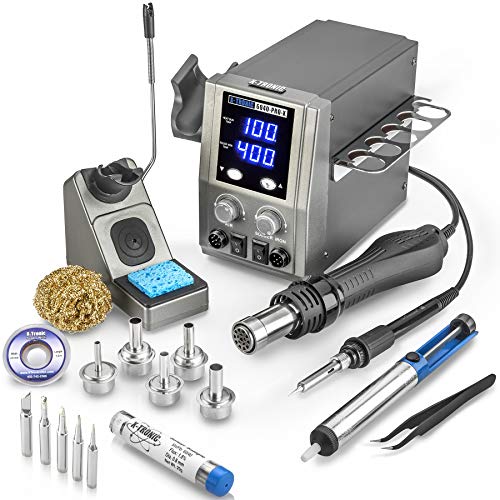 X-Tronic 6040-PRO-X • Platinum Series • 700 Watt • Hot Air Rework Soldering Iron Station • Digital Temp Controls, C/F Func, 0-30 Min Sleep, Auto Cool Down, Mute/Unmute Sound & Patented Nozzle Holder!