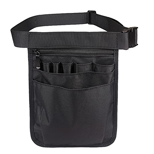GEEDUD Nurse Fanny Pack, Nurse Pouch for Women Men Nurses Utility Pocket Organizer(Black)