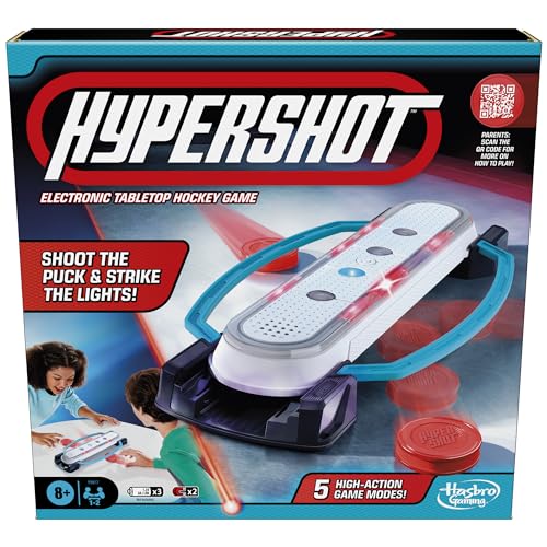 Hypershot Electronic Tabletop Hockey Game | 5 Games in 1 | Music, Lights, and Sounds | Ages 8 and Up | for 1 to 2 Players | Kids Board Games