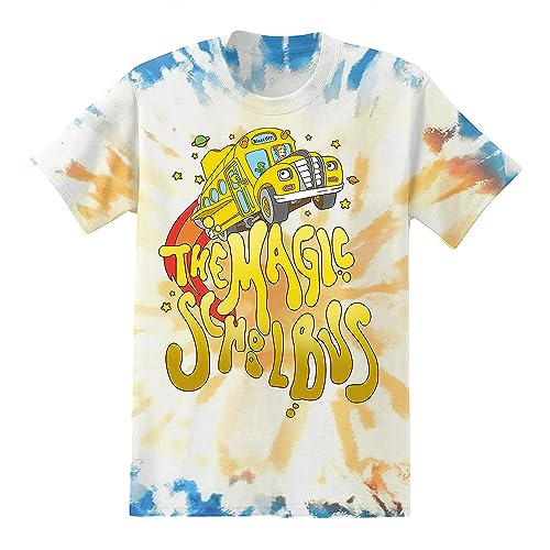 The Magic School Bus Shirt - The Magic School Bus Ms. Frizzle Mens Tie Dye Graphic T-Shirt (Tie Dye, Medium)