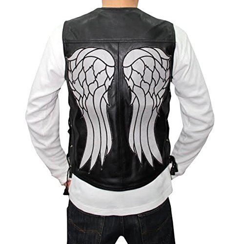 American Outfitter The Walking Dead Angel Daryl Dixon Leather Vest (Small) Black
