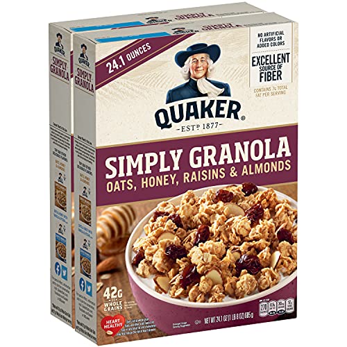 Quaker Simply Granola Honey & Raisin, 24.1 Oz (Pack of 2)