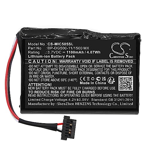 Harovi Battery for M'agellan Cyclo 500 HC,Cyclo 505 HC,Compatible Part NO:BP-DG500-11/1500 MX,BP-400H-11/1200 MX (1100mAh/4.07Wh)